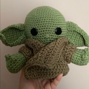 Knitted Baby Yoda Plushie